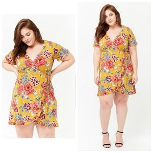FOREVER 21 PLUS FLORAL KNIT DRESS